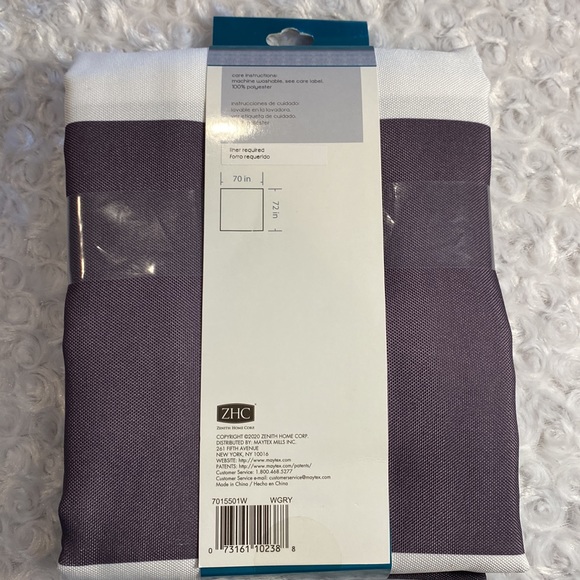 Zenna home fabric shower curtain NWT - Picture 2 of 5